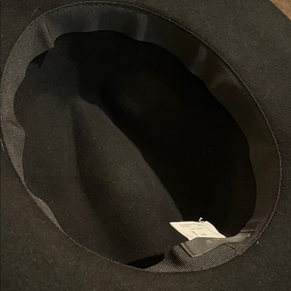J. Crew Black Wool Hat. Size M/L - Picture 5 of 10